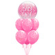 22" Confetti Dots Baby Girl Pink Bubble Balloon